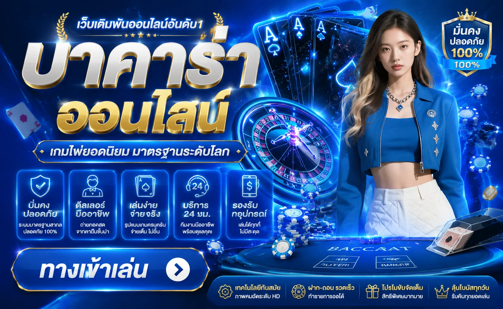 คาสิโนออนไลน์ Dukawin บาคาร่าสด รูเล็ต ดีลเลอร์สาวสวยสตรีมตลอด 24 ชม.